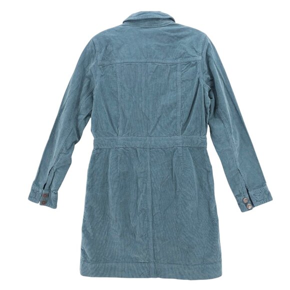 FAHERTY Michelle Dress Blue Corduroy Organic Cotton Lyocell Stretch EUC MEDIUM - Picture 5 of 9